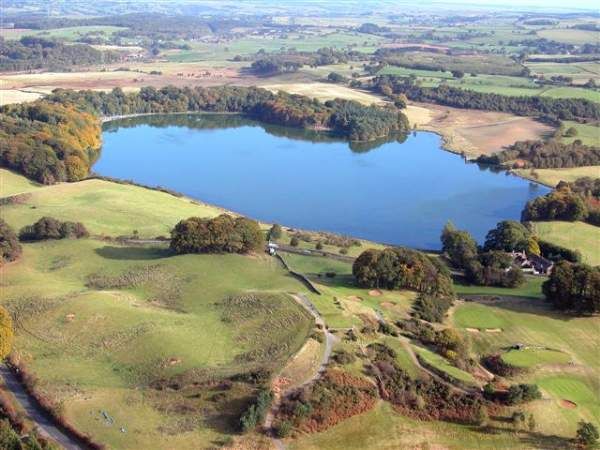 Aerial view of Talkin Tarn